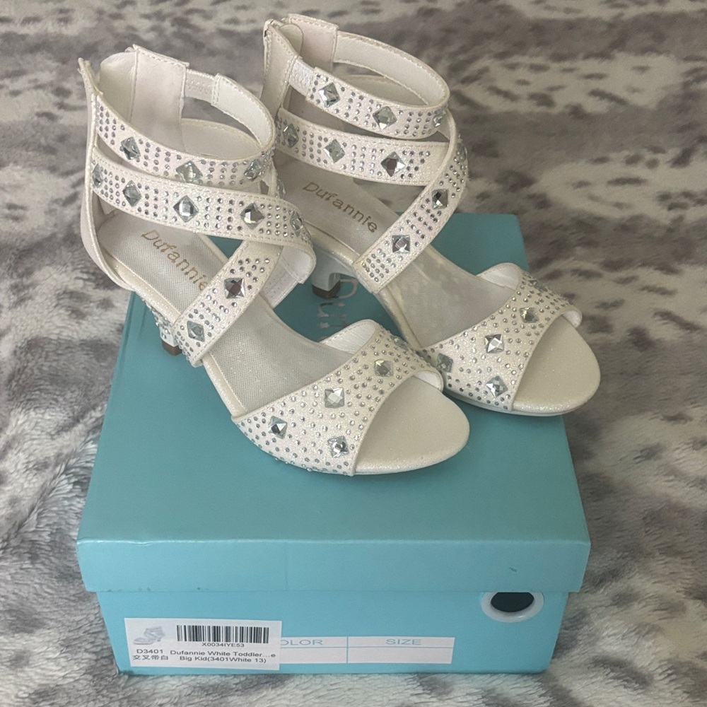 Girls Sequined Strappy Heels